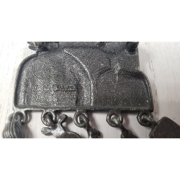Vintage AJC Pewter Cat Brooch American Gothic Dangle Details Brooch Pin - Picture 10 of 10